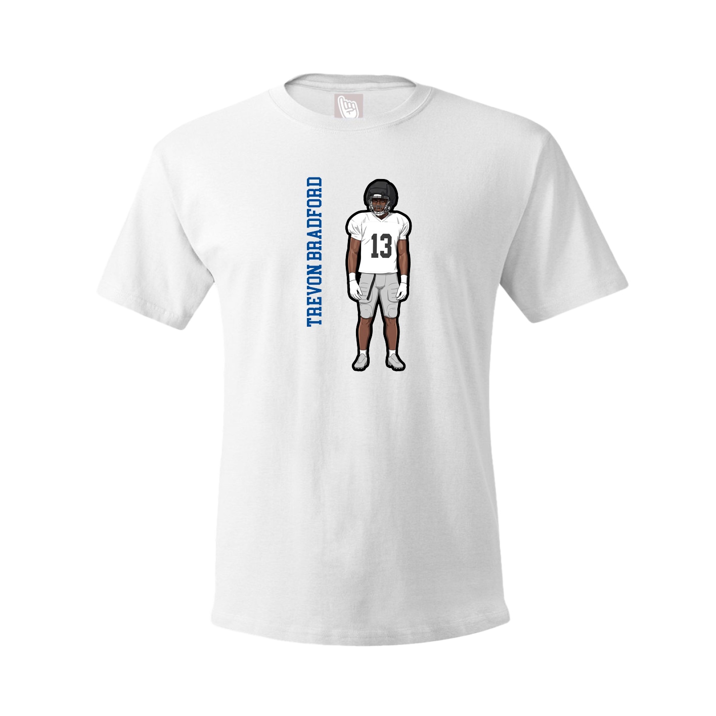 Youth Tee — Name Vertical in White