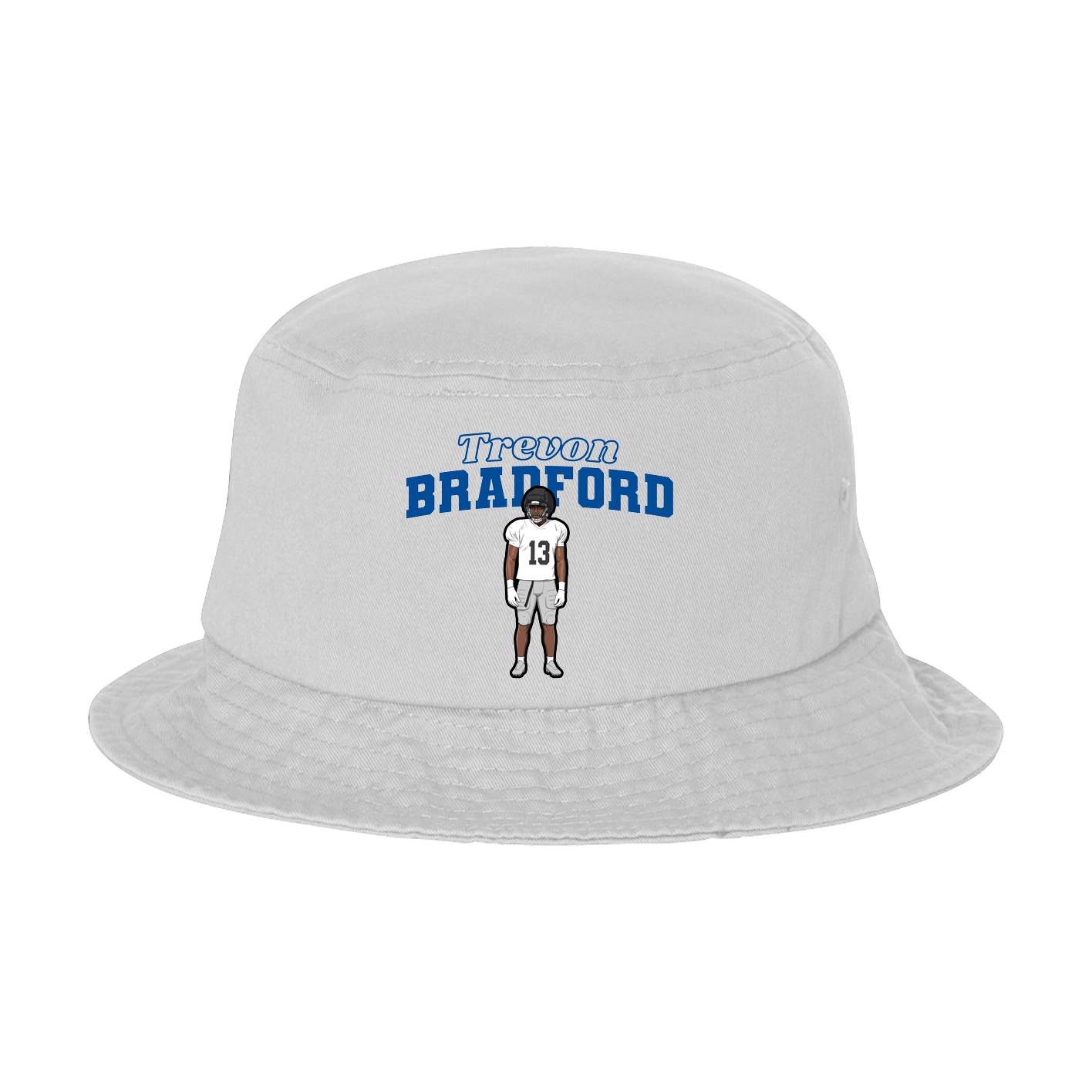 Bucket Cap — Name Arch in White
