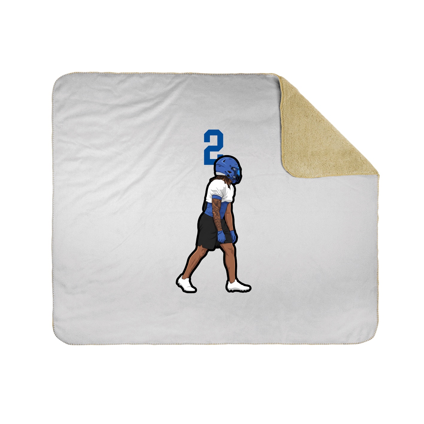 Throw Blanket — Number Top in White