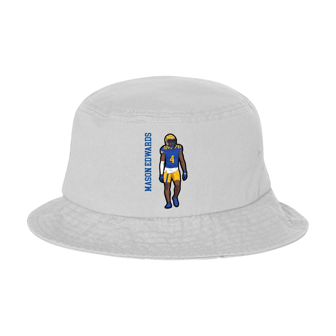 Bucket Cap — Name Vertical in White