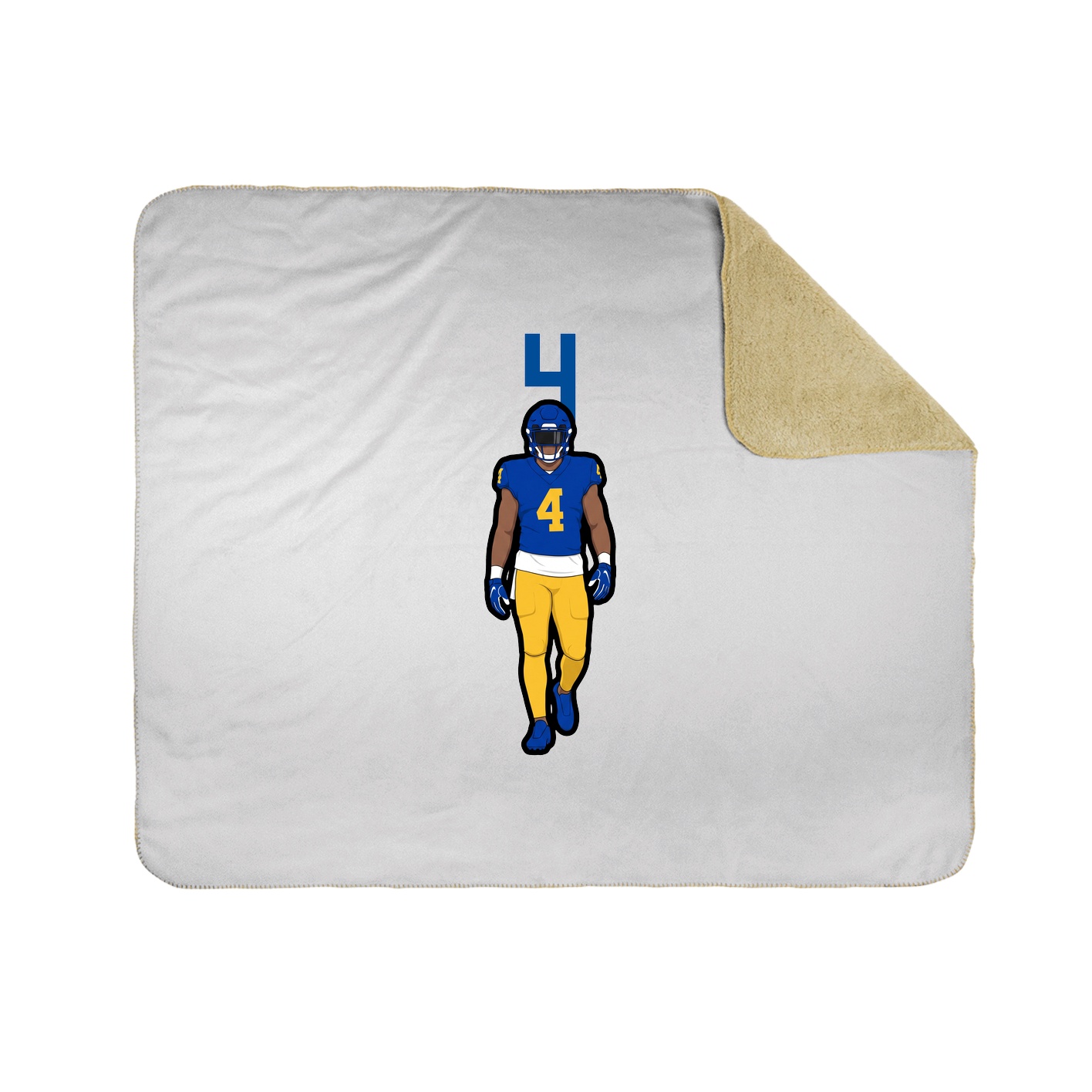 Throw Blanket — Number Top in White
