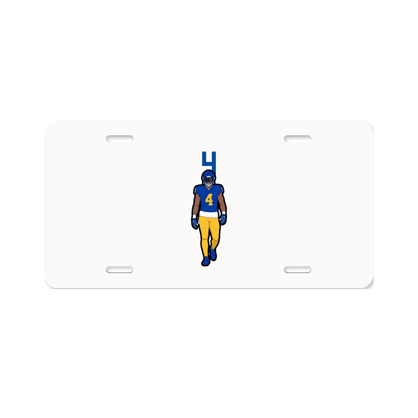 License Plate — Number Top in Classic