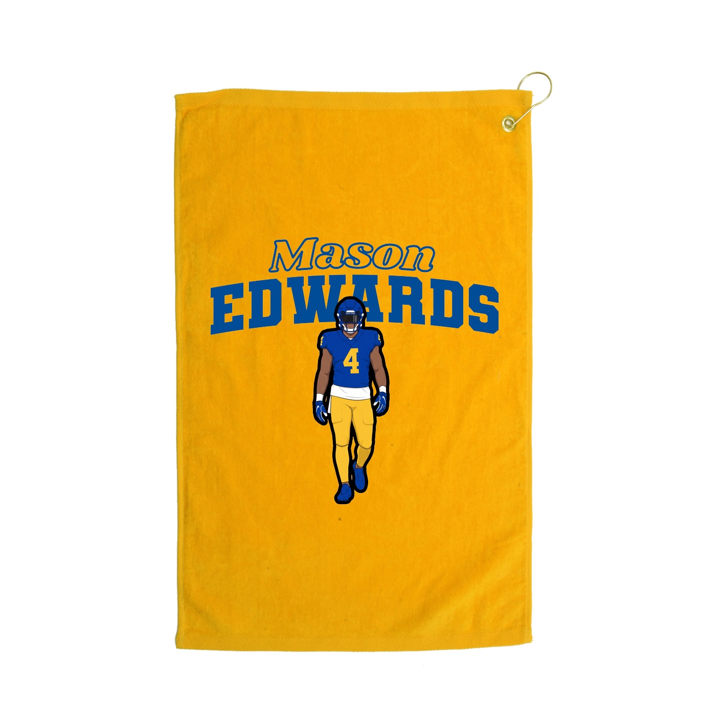 Golf Towel — Name Arch in Gold