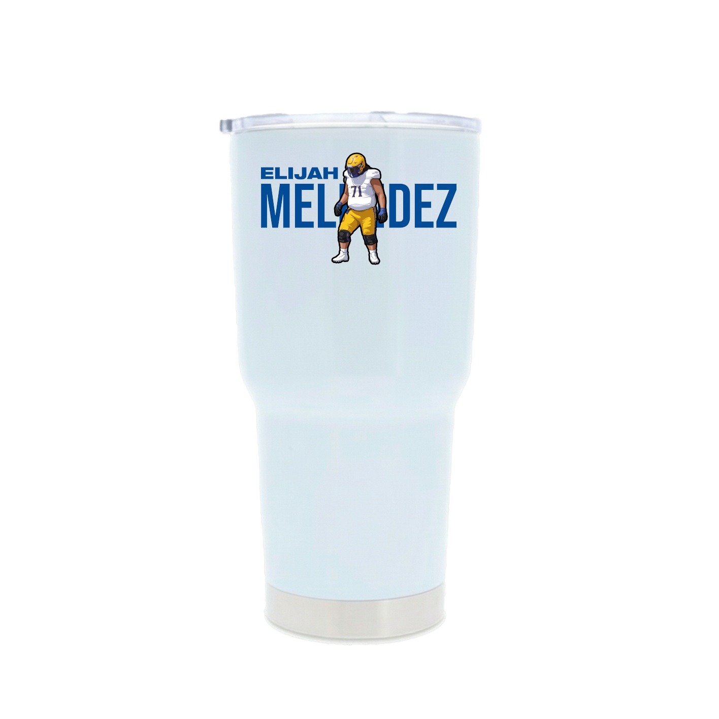 30oz Stainless Steel Tumbler — Player Name in White