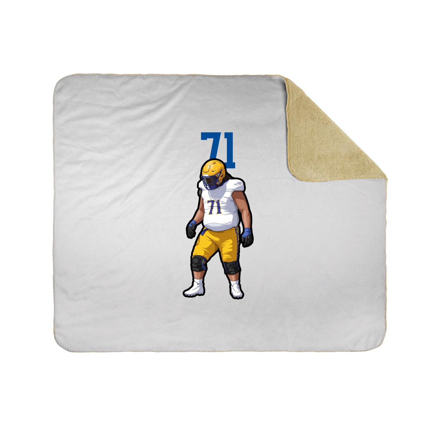 Throw Blanket — Number Top in White