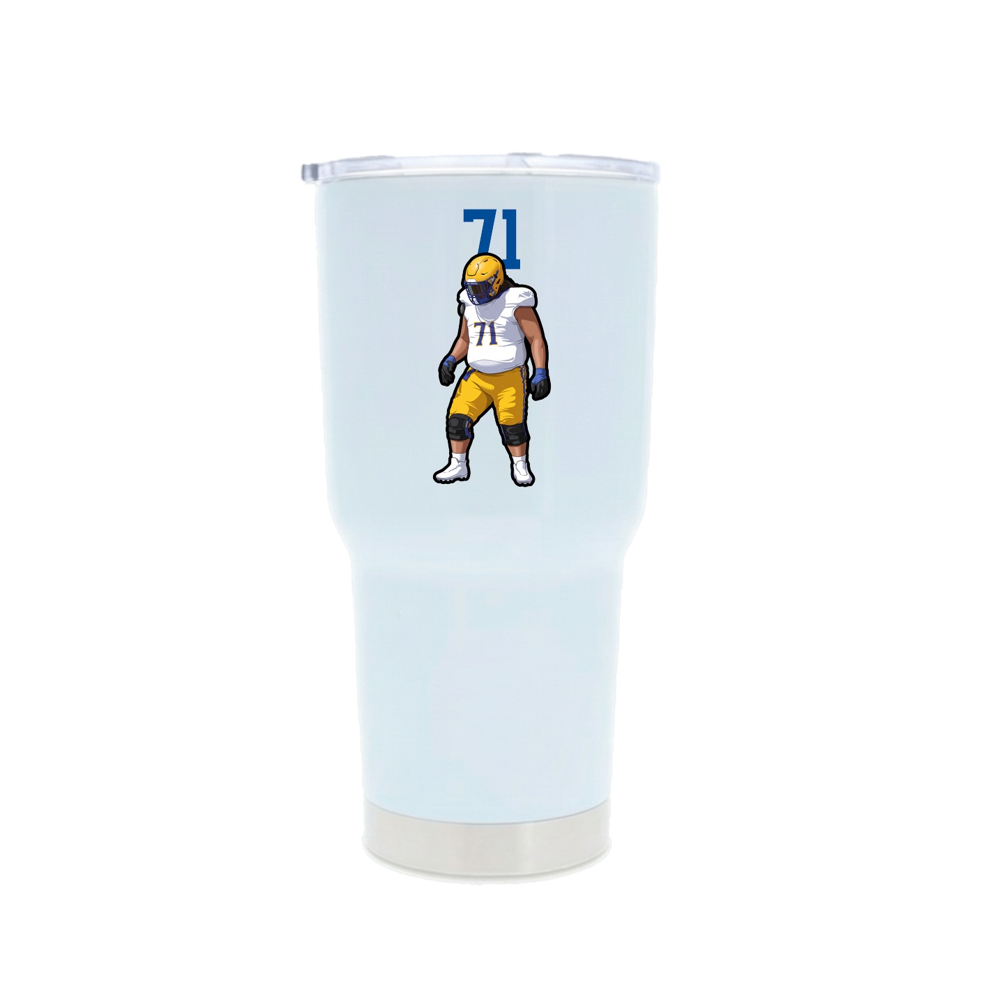 30oz Stainless Steel Tumbler — Number Top in White