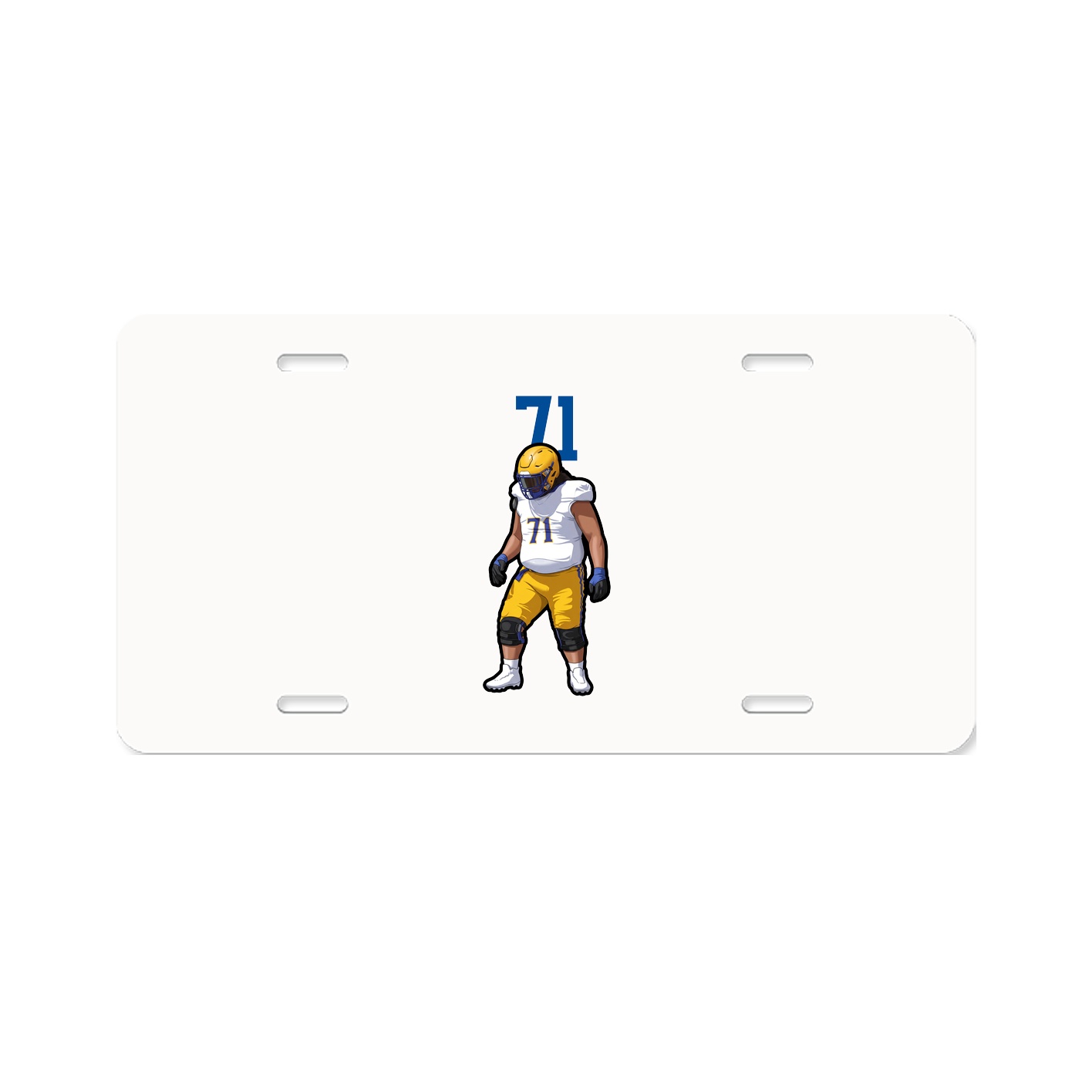 License Plate — Number Top in Classic