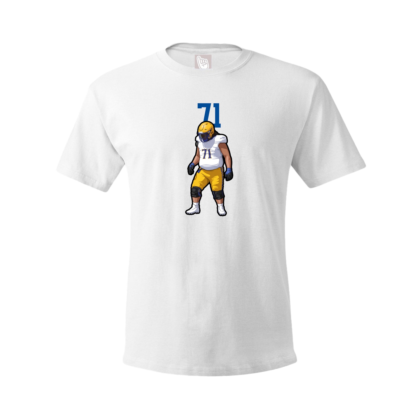 Youth Tee — Number Top in White