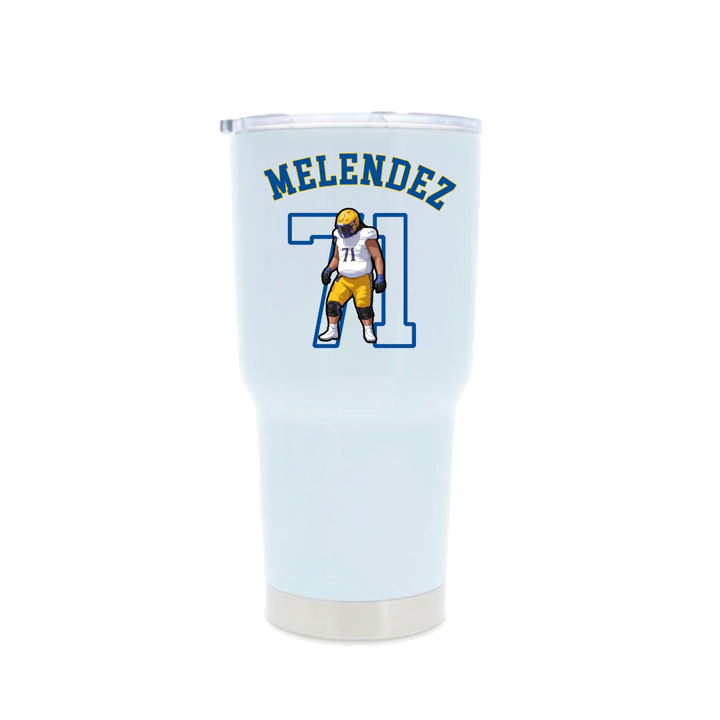 30oz Stainless Steel Tumbler — Shirsey Arch in White
