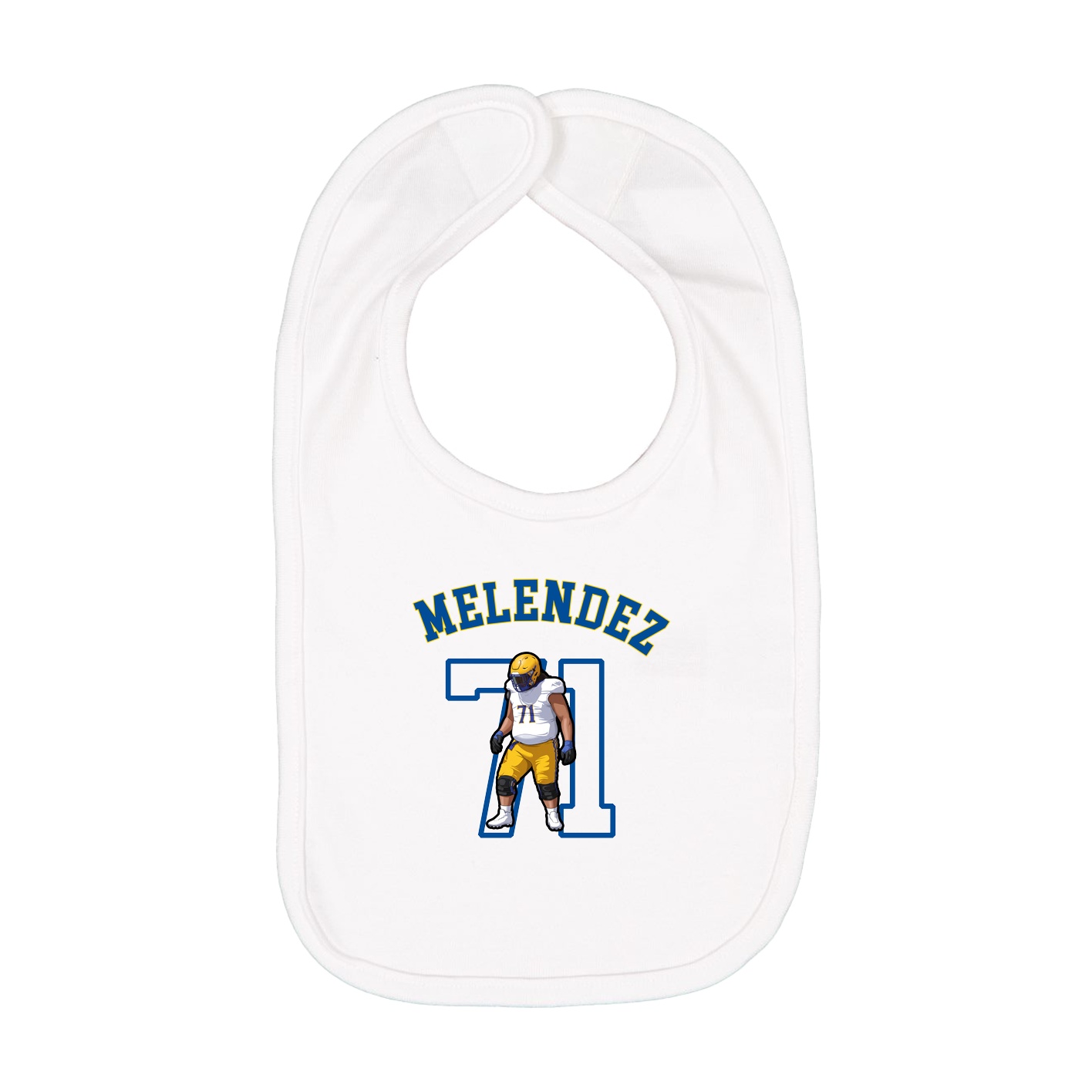 Infant Bib — Shirsey Arch in White