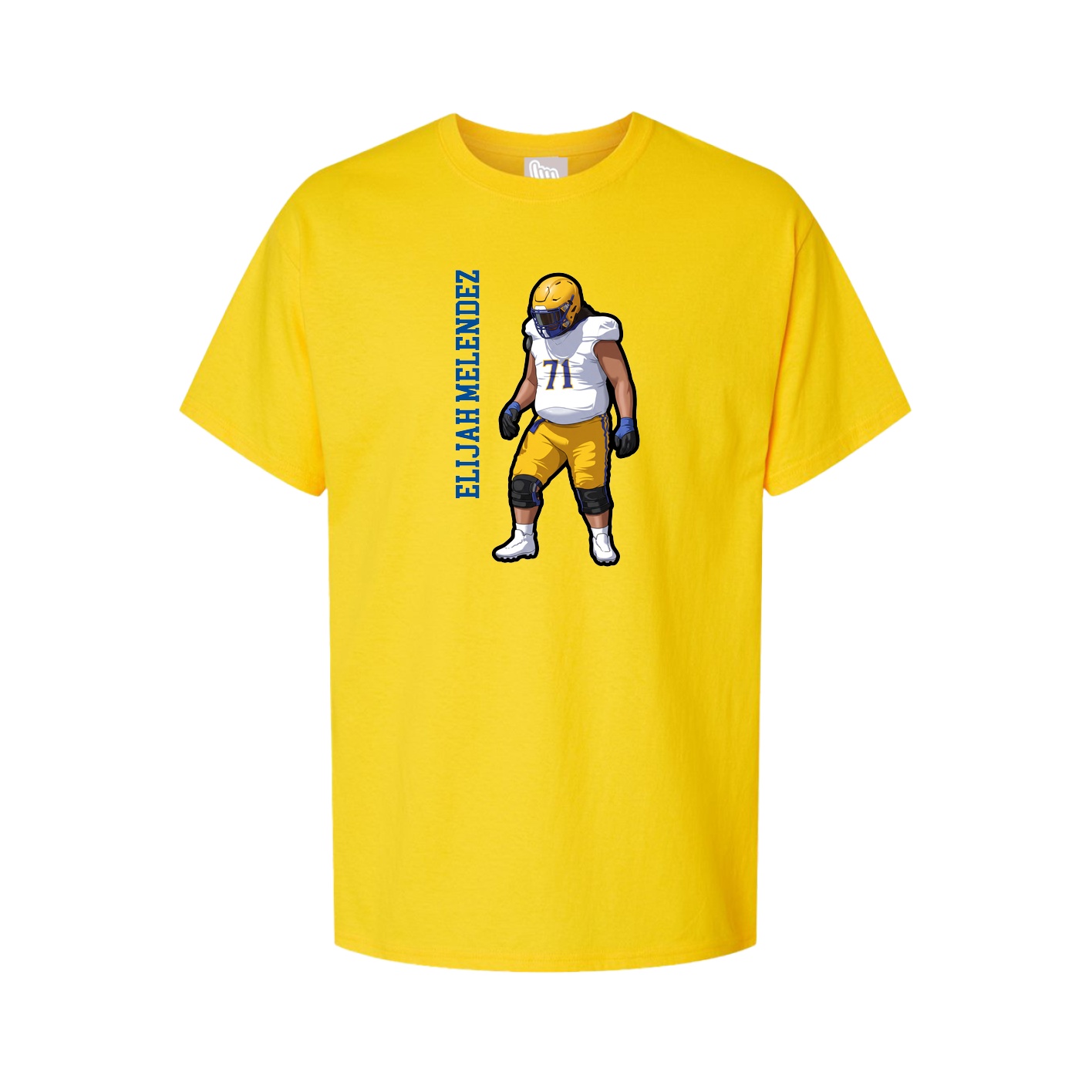 Tee — Name Vertical in Gold