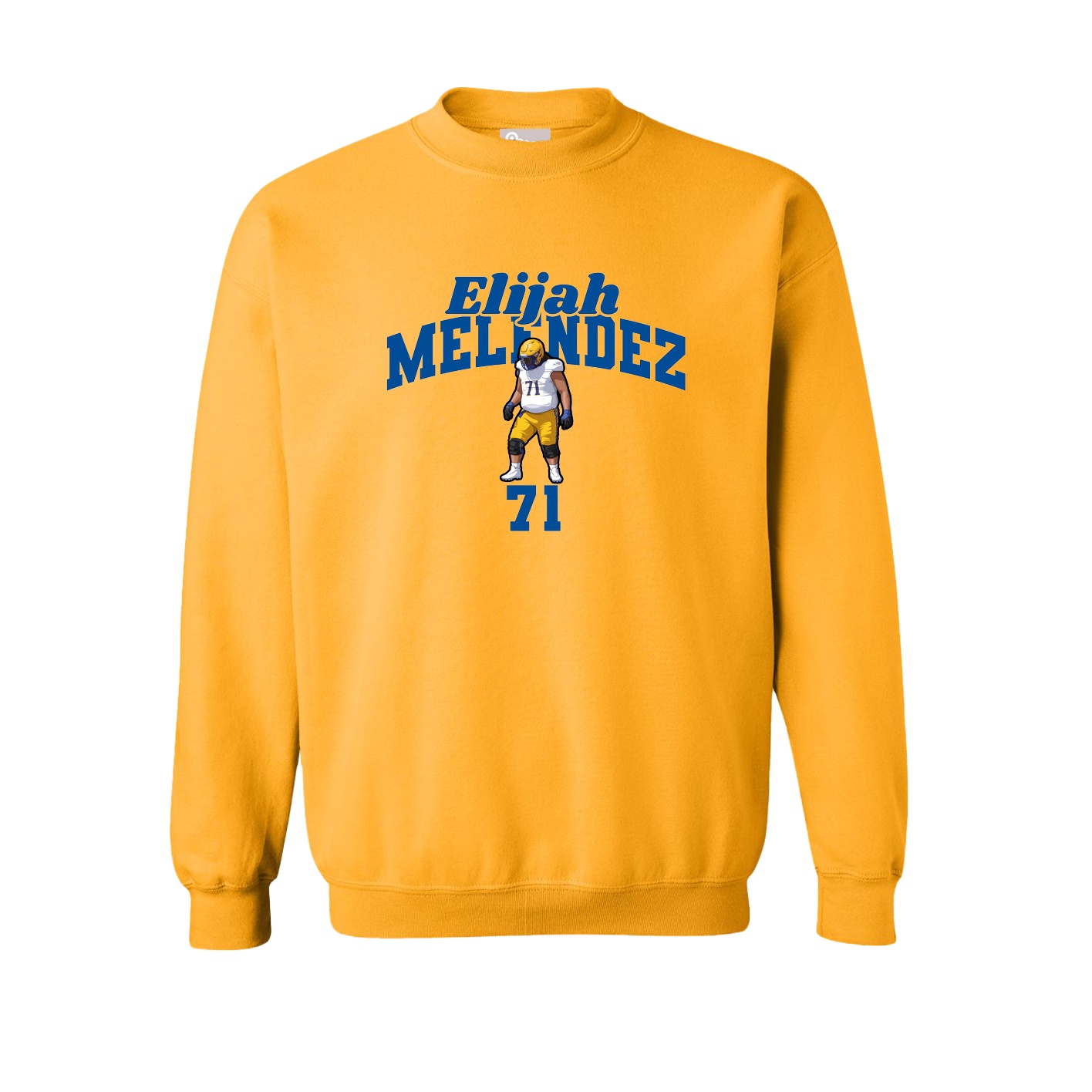 Fleece Crew — Signature Arch in Gold
