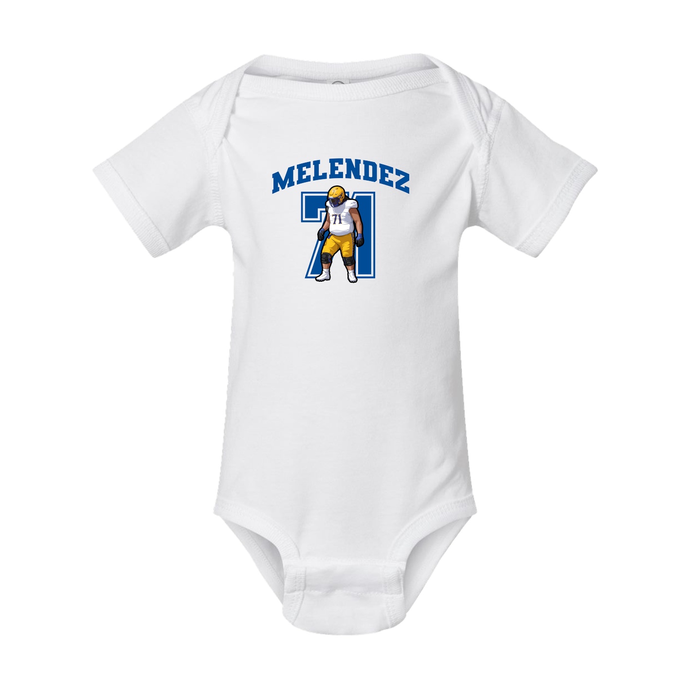 Baby Onesie — Number in White
