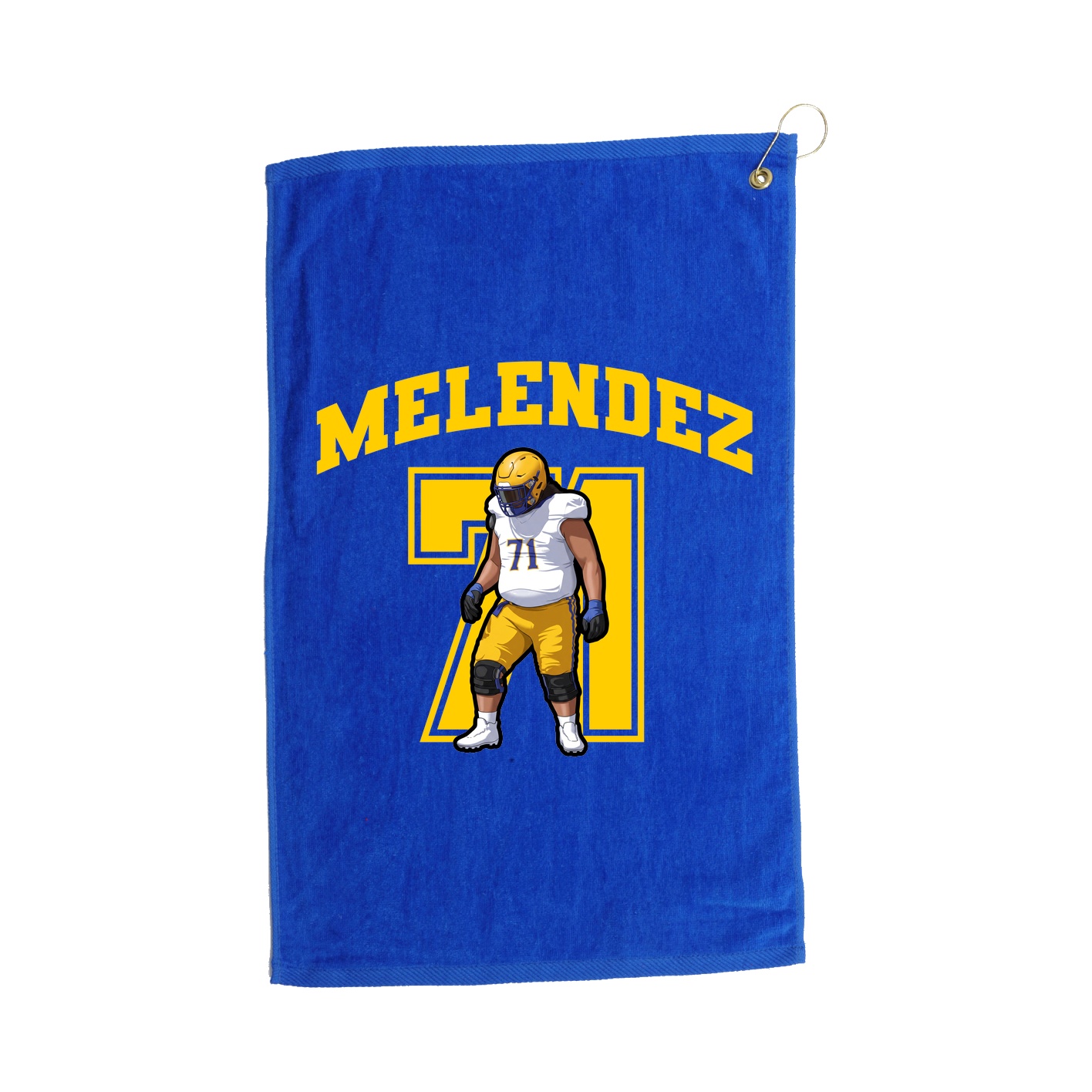 Golf Towel — Number in Royal