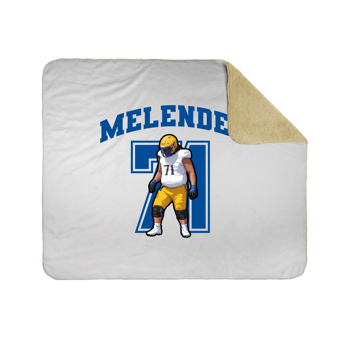 Throw Blanket — Number in White