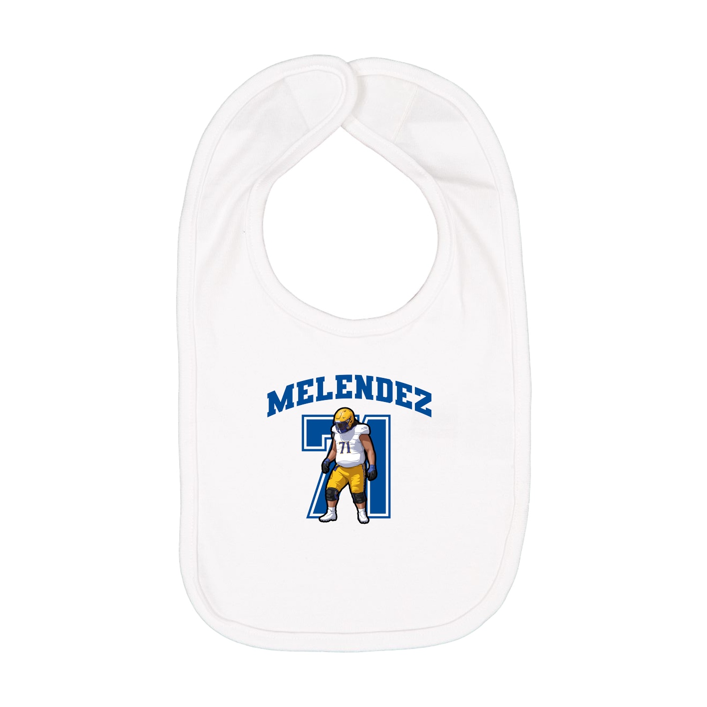 Infant Bib — Number in White