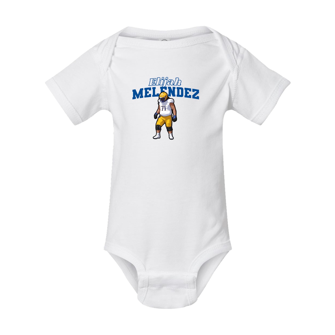 Baby Onesie — Name Arch in White