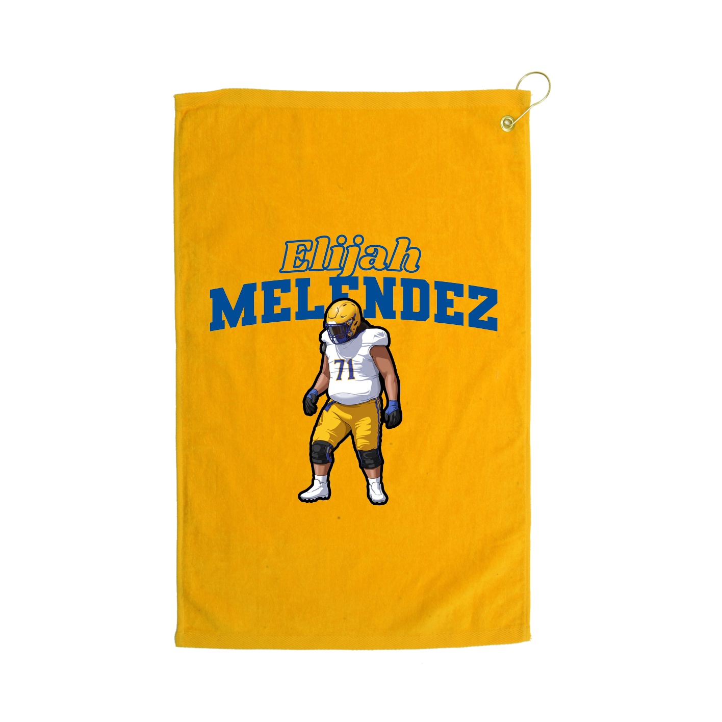 Golf Towel — Name Arch in Gold