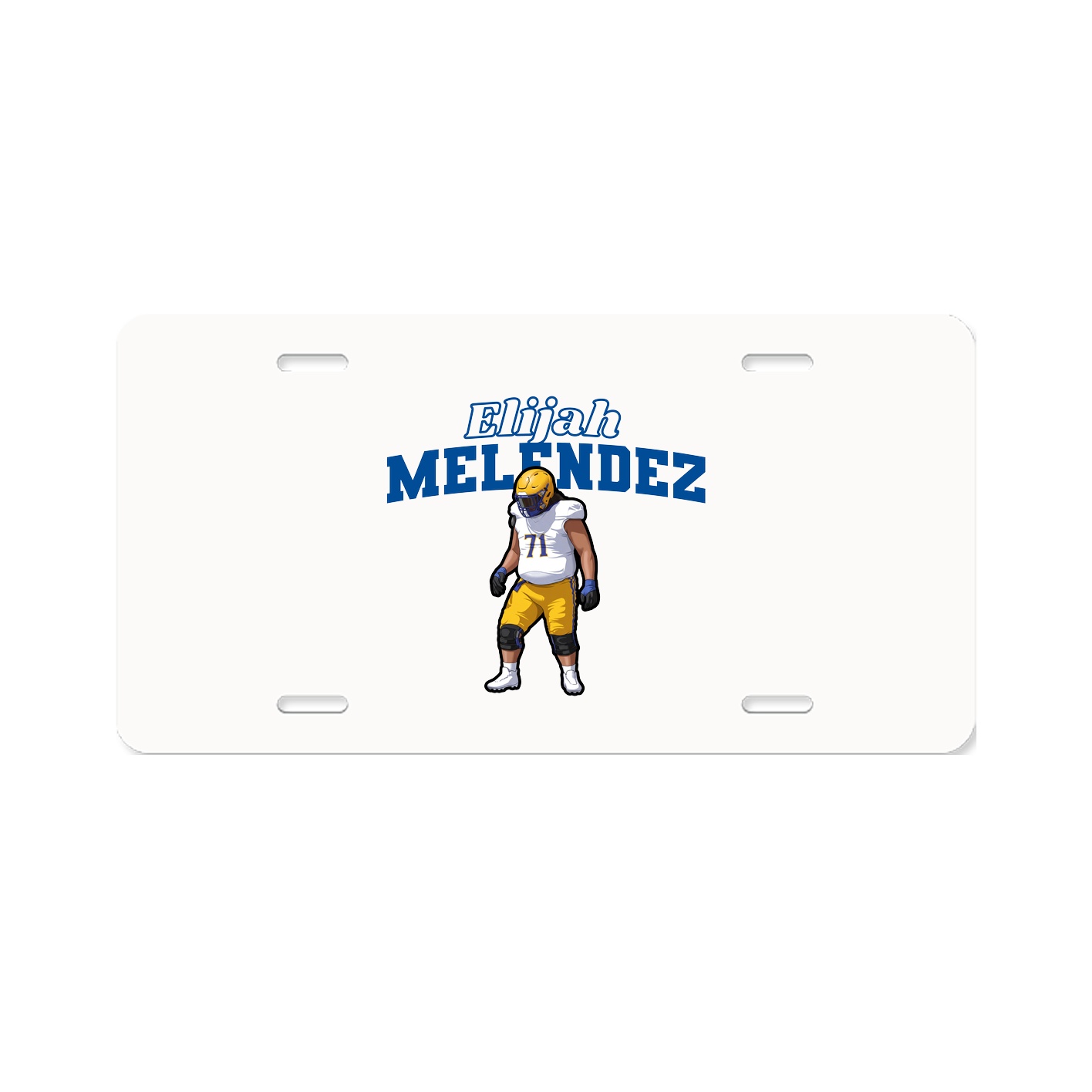 License Plate — Name Arch in Classic