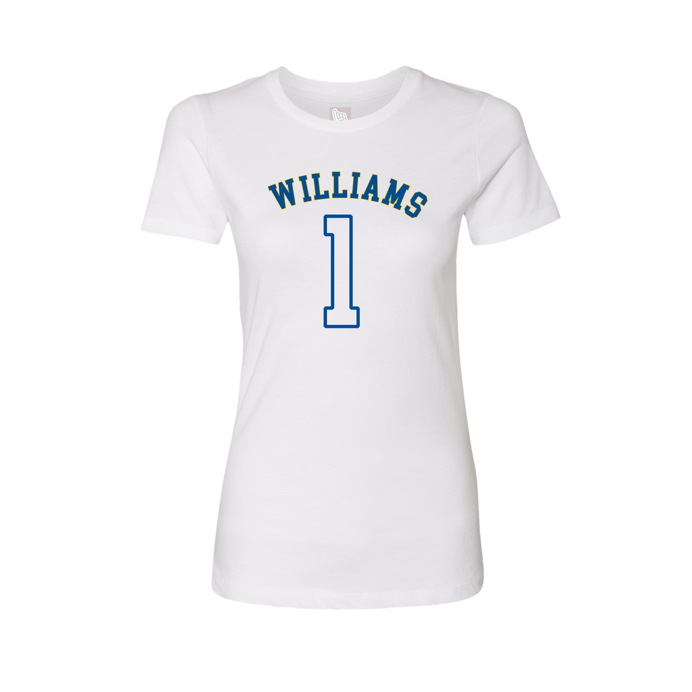 Fitted Women's Tee — Shirsey Arch in White