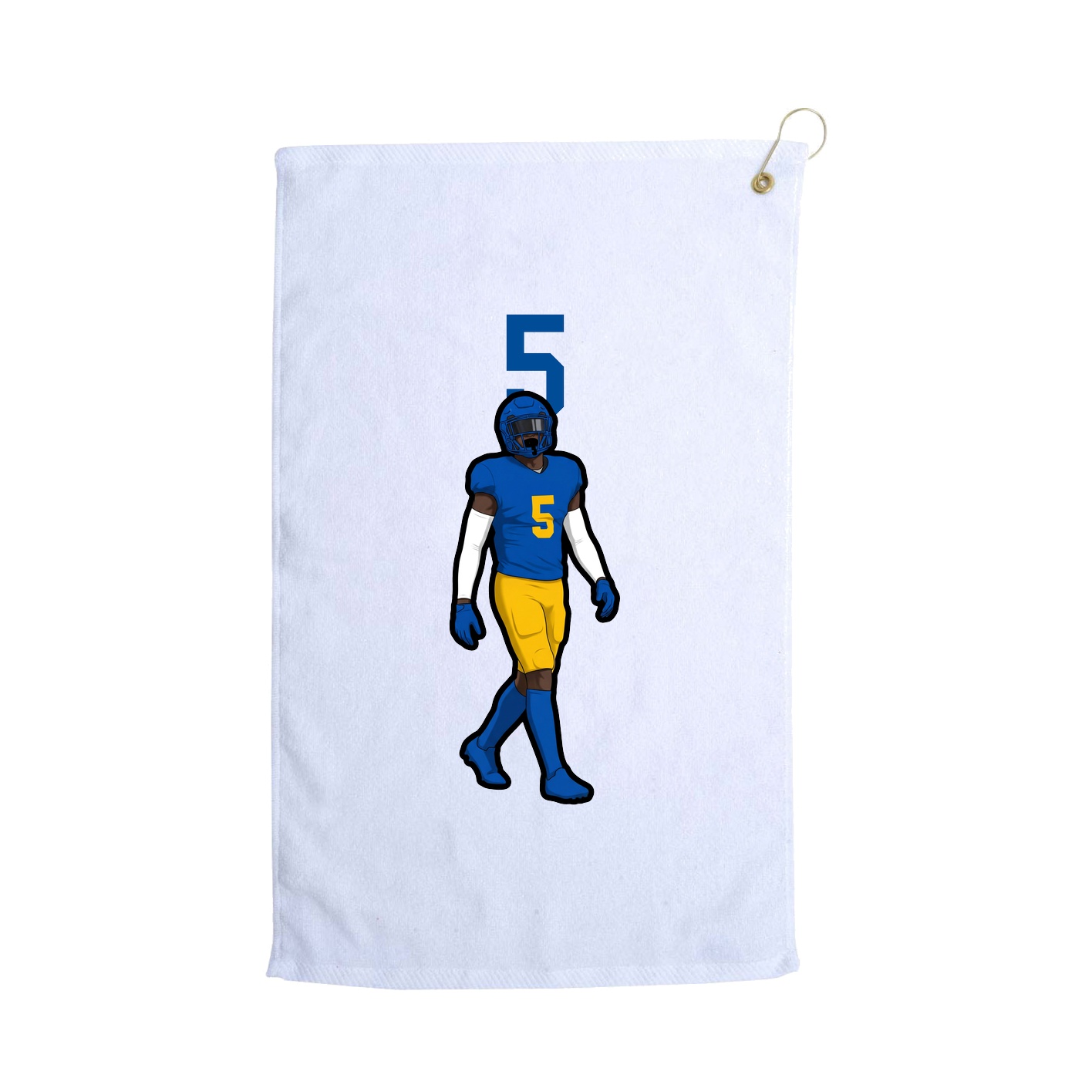 Golf Towel — Number Top in White