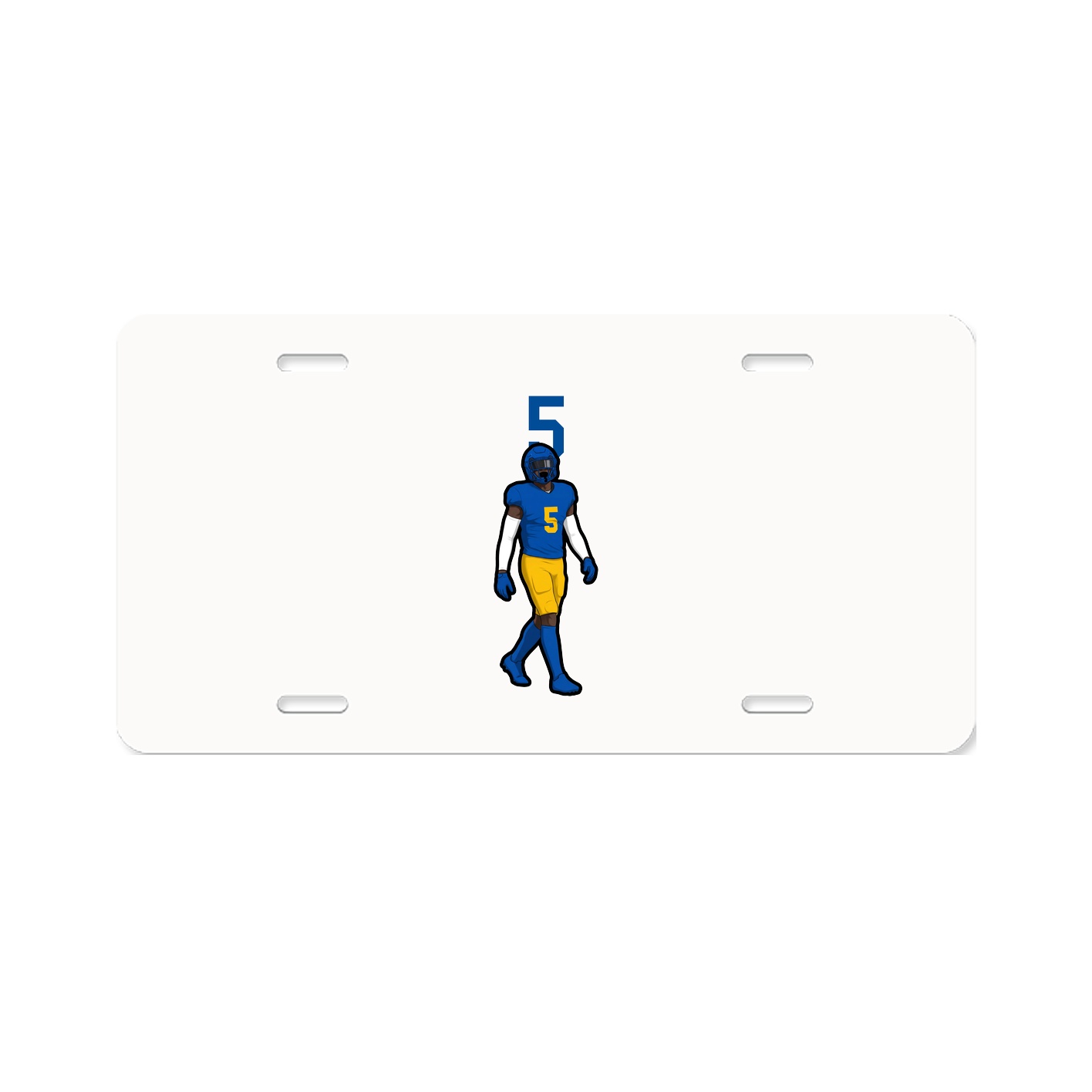 License Plate — Number Top in Classic