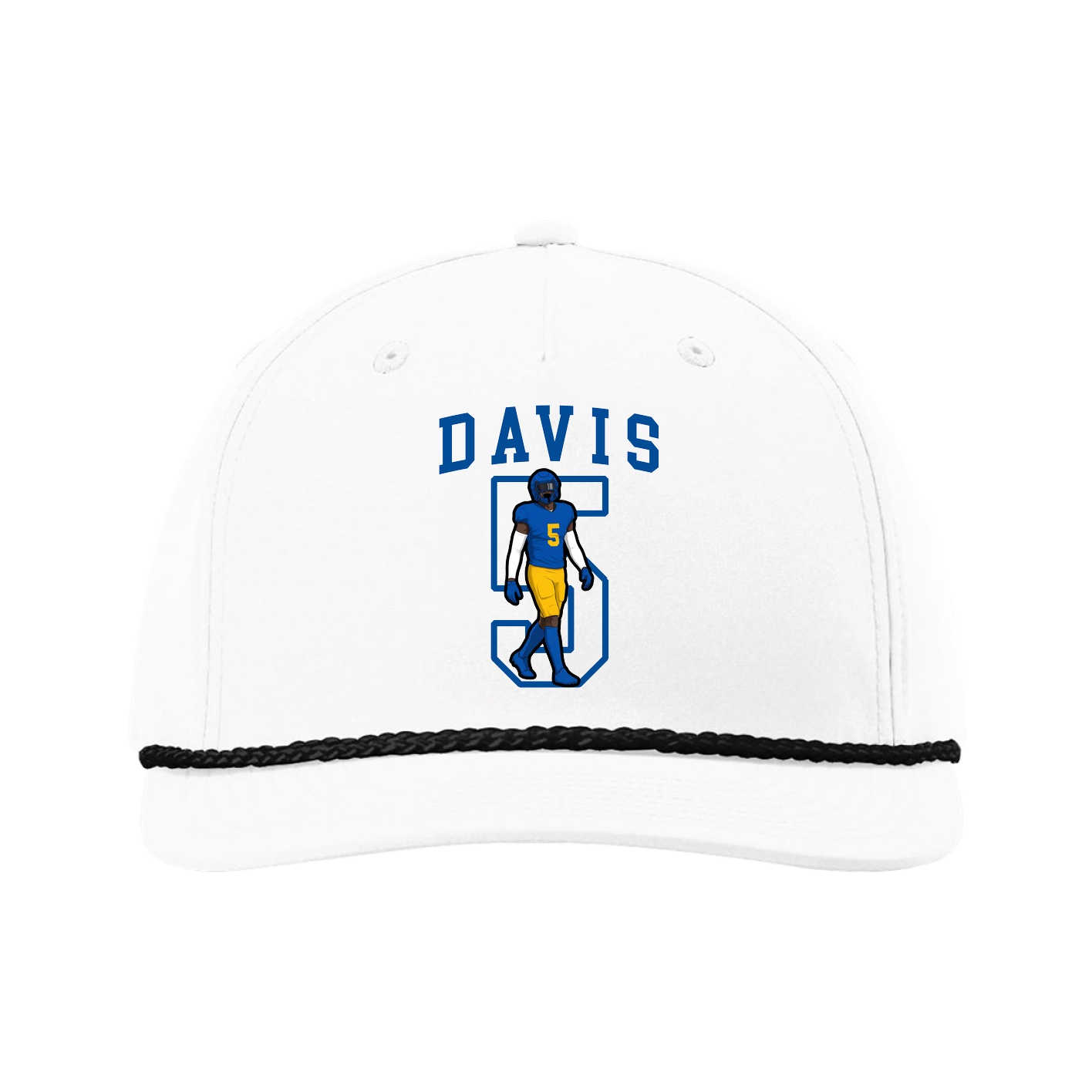 Five-Panel Classic Rope Cap — Shirsey in White