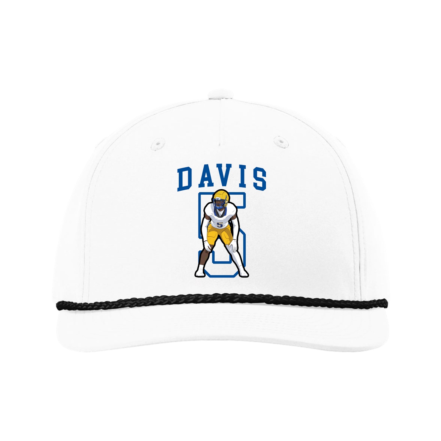 Five-Panel Classic Rope Cap — Shirsey in White