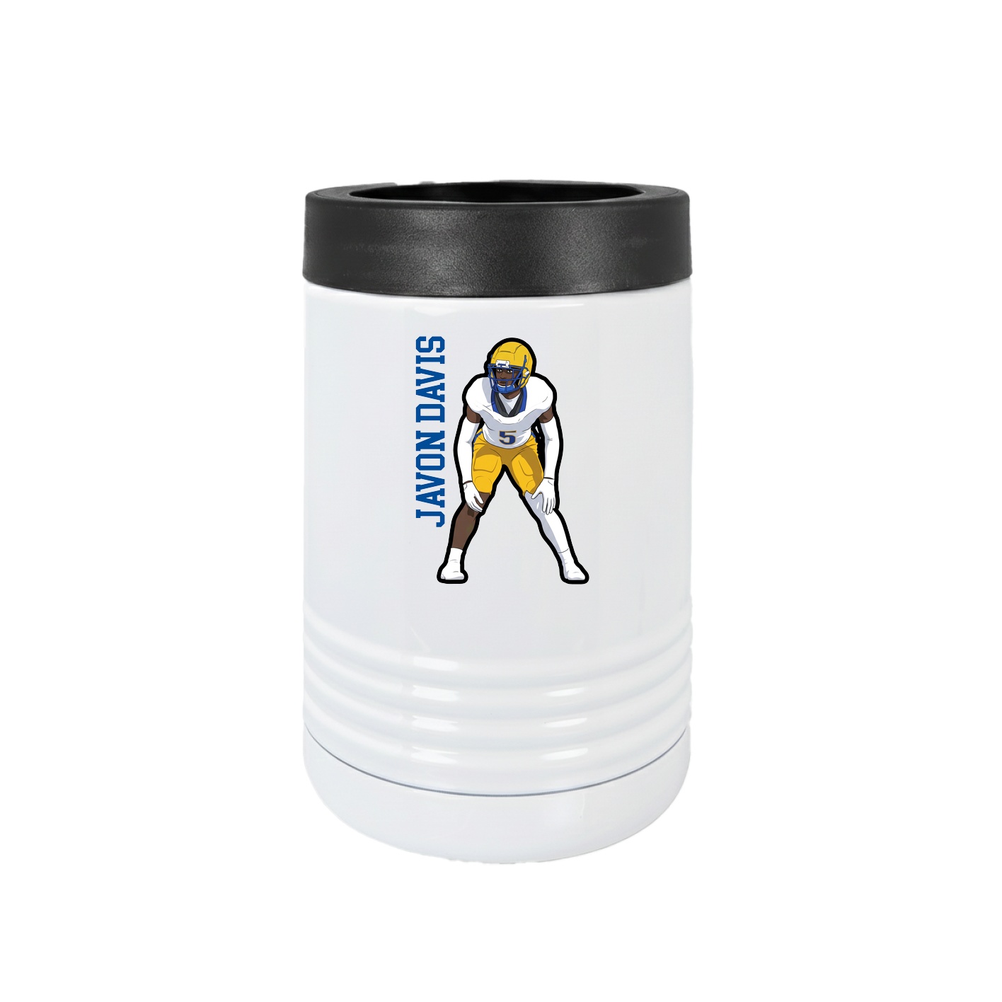 Beverage Holder — Name Vertical in White