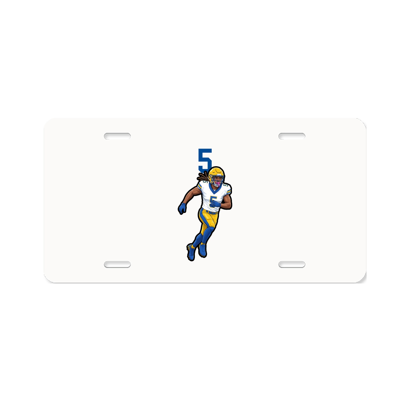 License Plate — Number Top in Classic