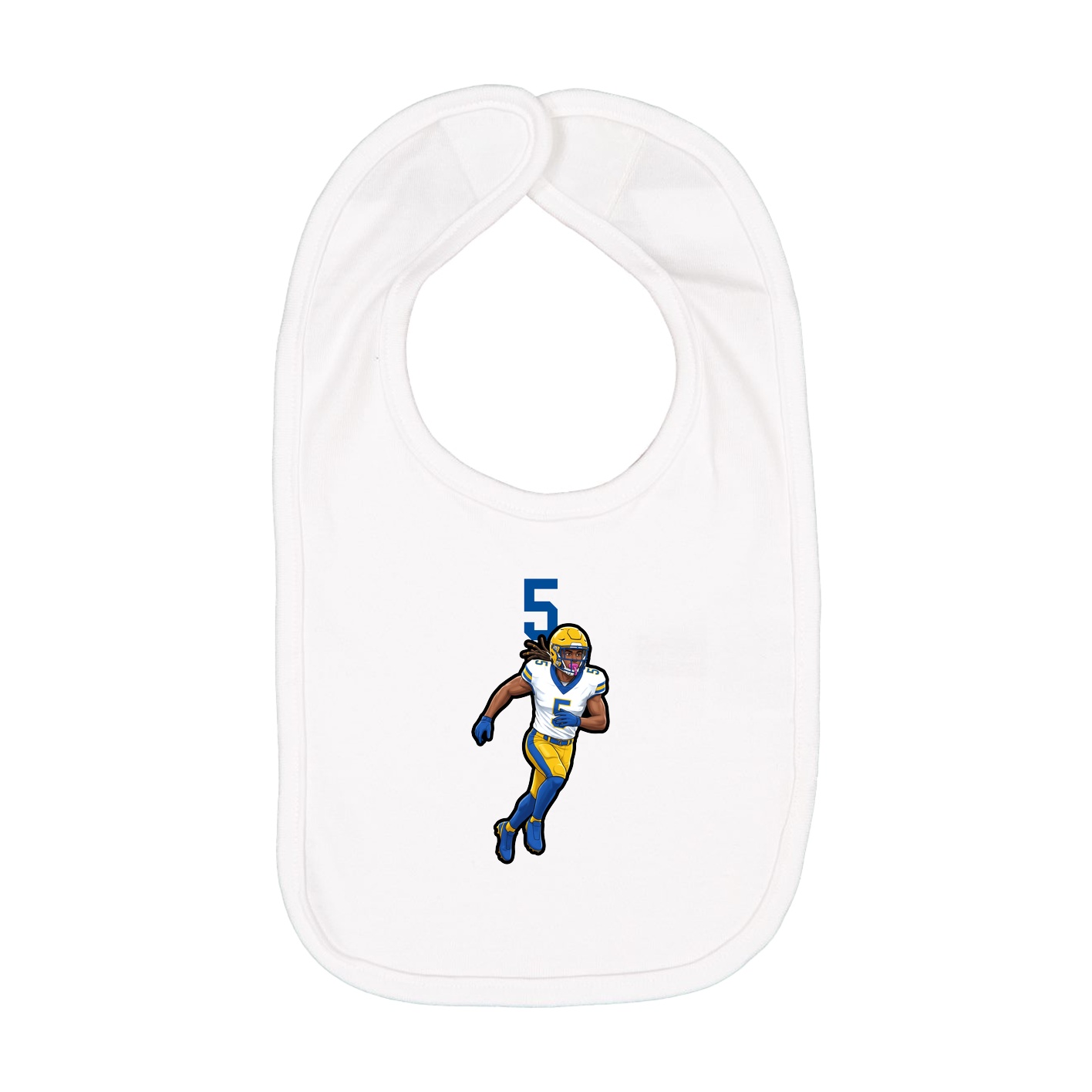 Infant Bib — Number Top in White