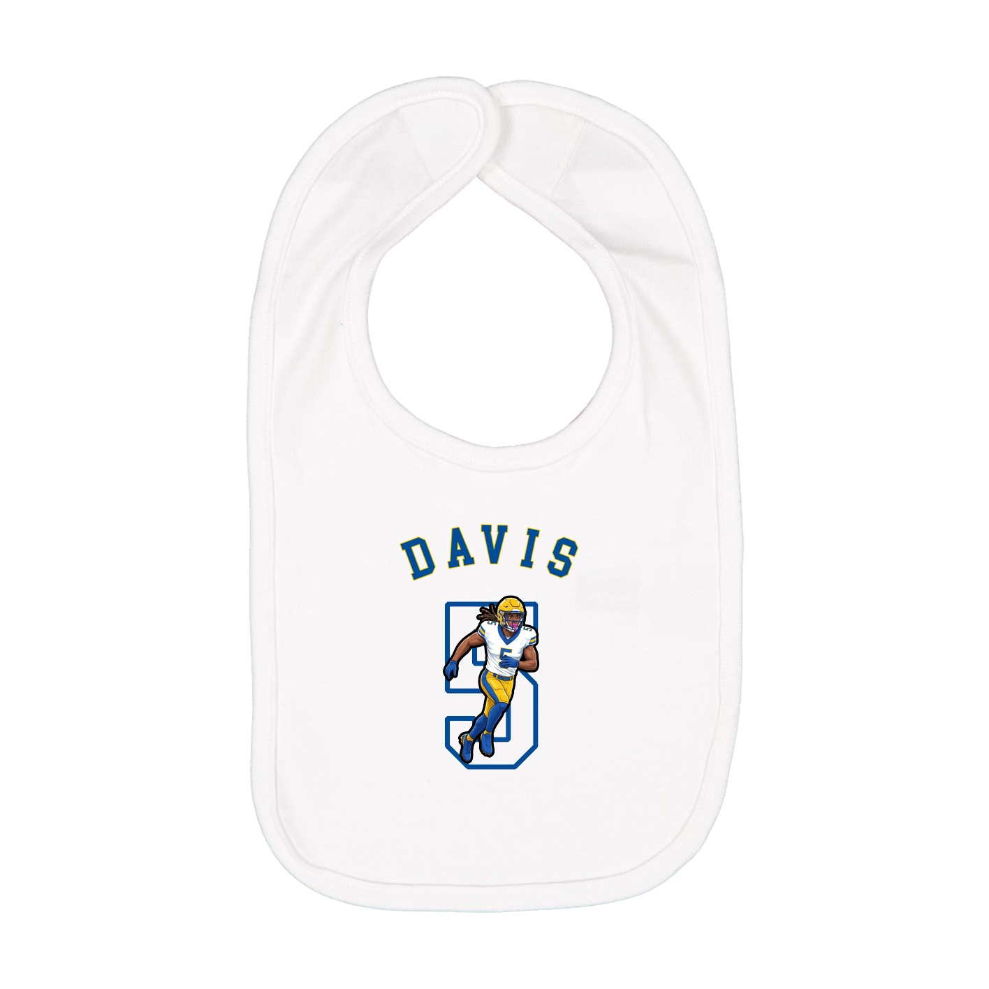 Infant Bib — Shirsey Arch in White