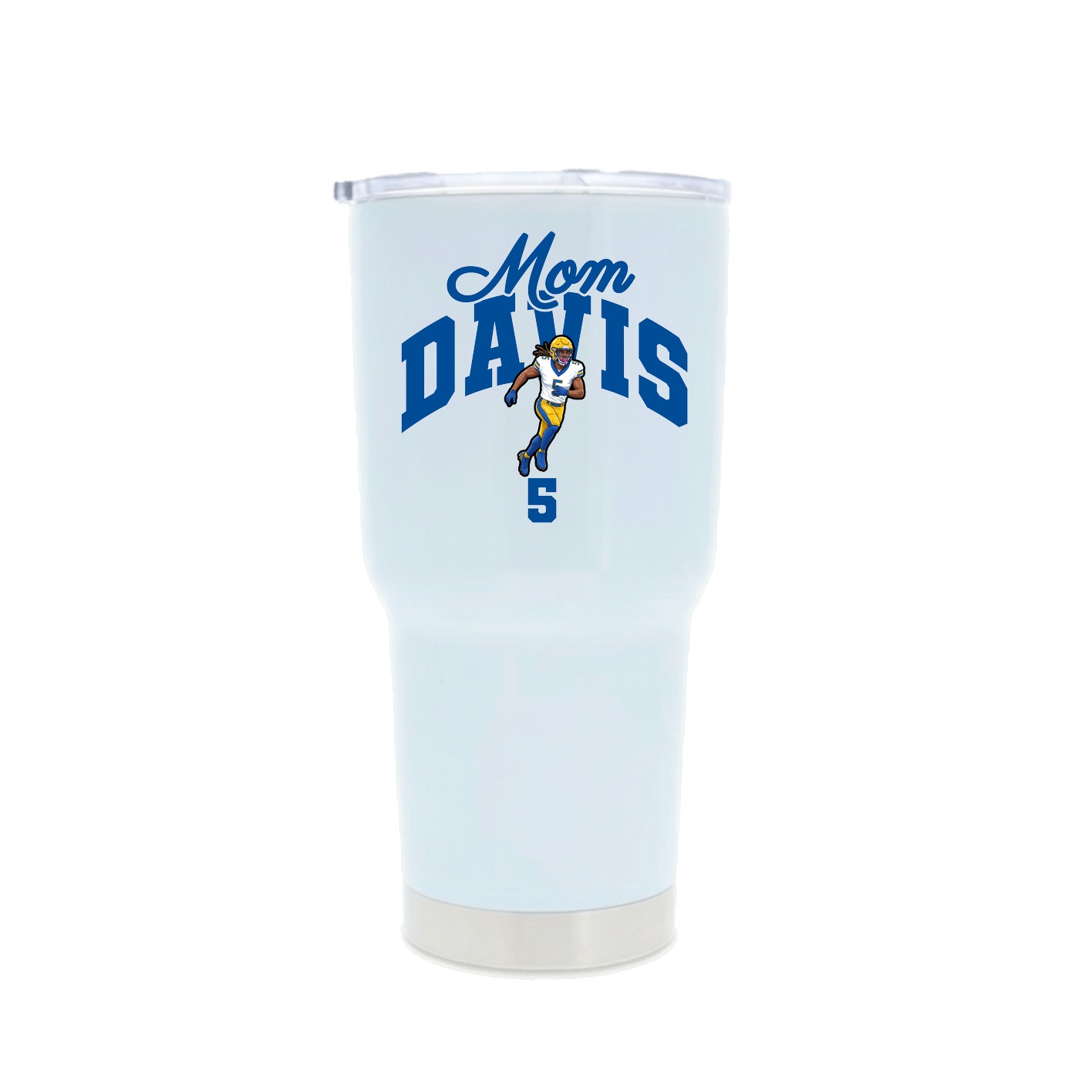 30oz Stainless Steel Tumbler — Mothers Day Arch in White