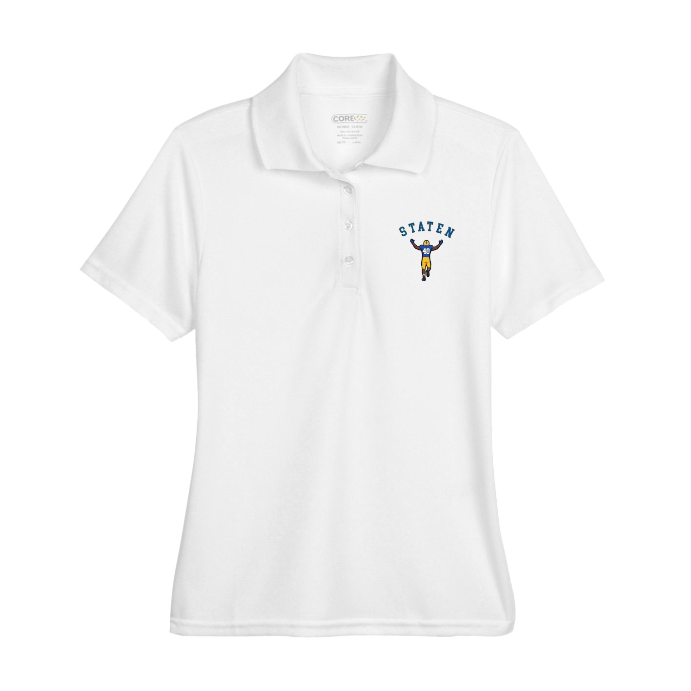Womens Performance Polo — Shirsey Arch in White