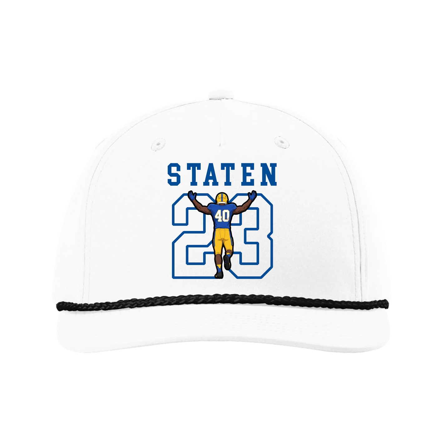 Five-Panel Classic Rope Cap — Shirsey in White