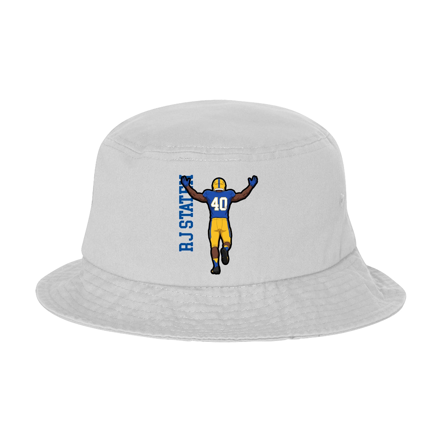 Bucket Cap — Name Vertical in White