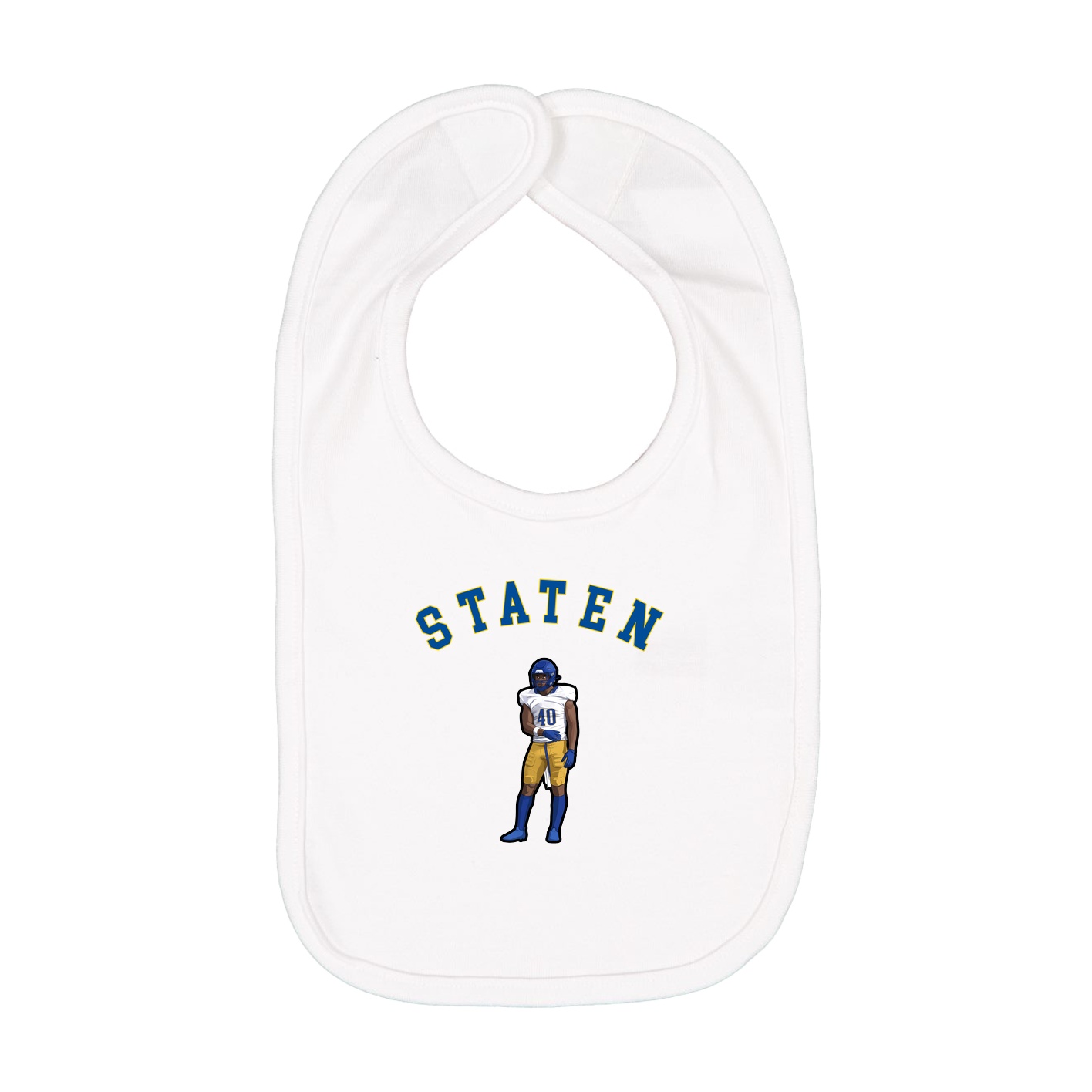 Infant Bib — Shirsey Arch in White