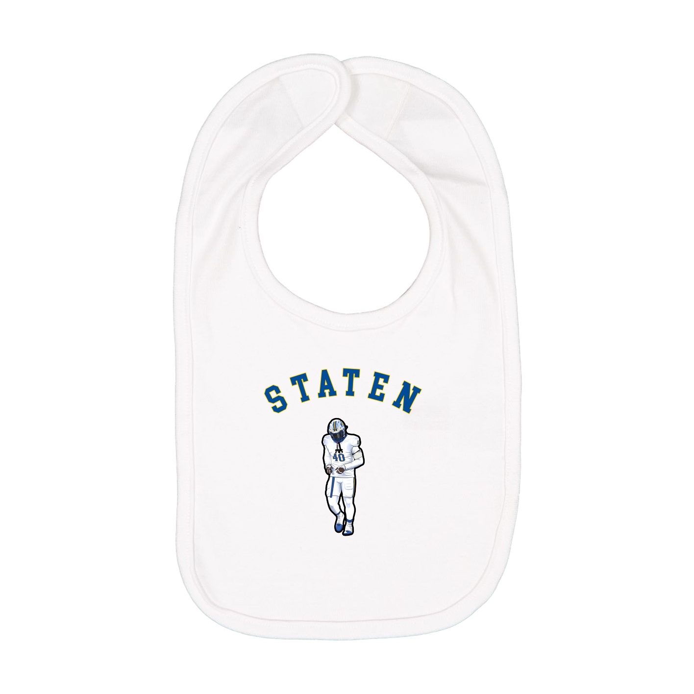 Infant Bib — Shirsey Arch in White