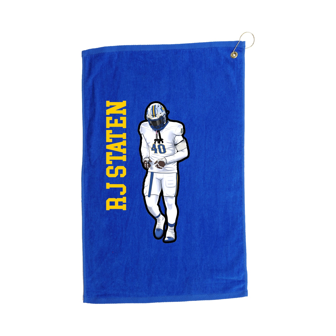 Golf Towel — Name Vertical in Royal