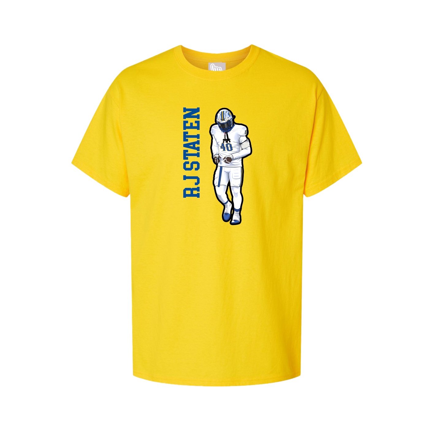 Youth Tee — Name Vertical in Gold