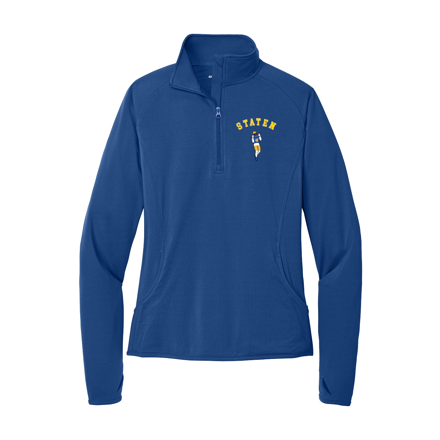 Women's Q-Zip Pullover — Shirsey Arch in Royal
