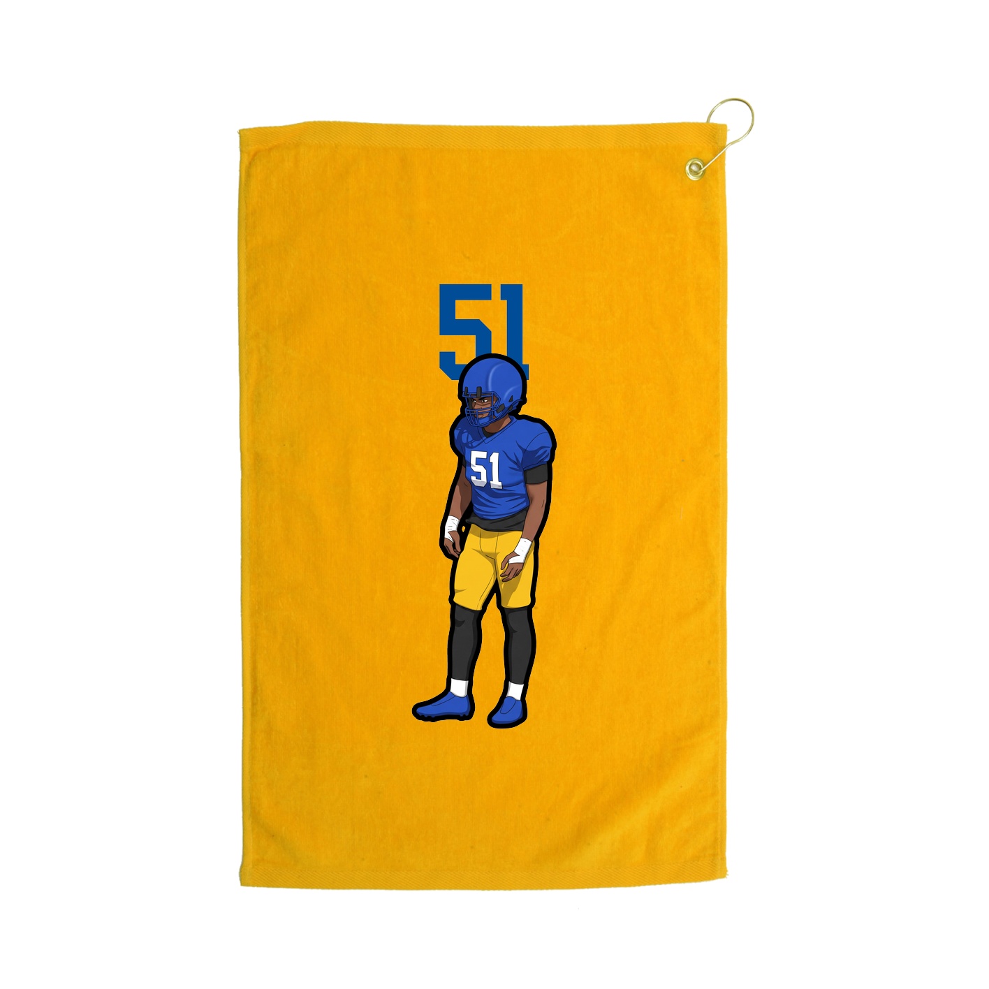 Golf Towel — Number Top in Gold