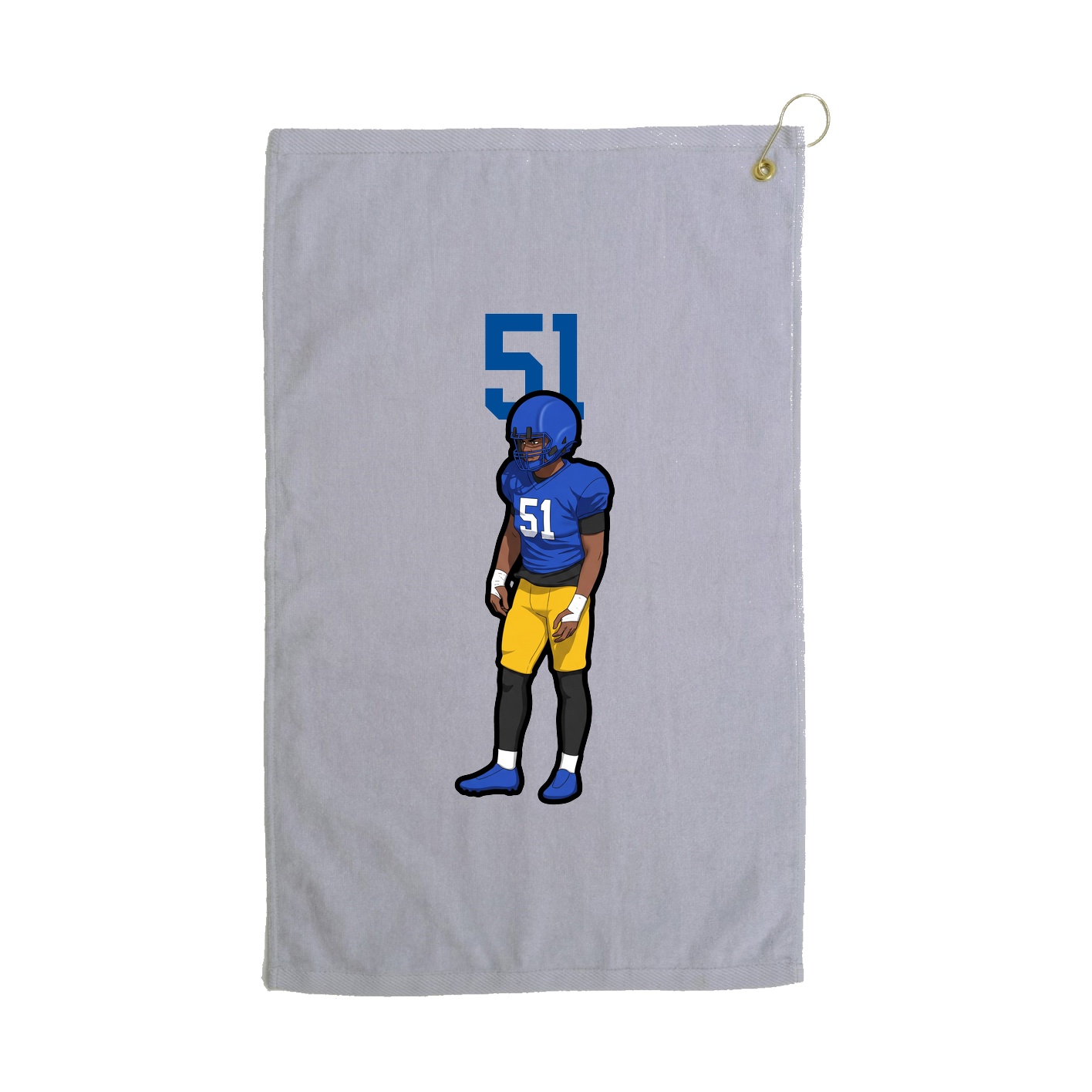 Golf Towel — Number Top in Grey