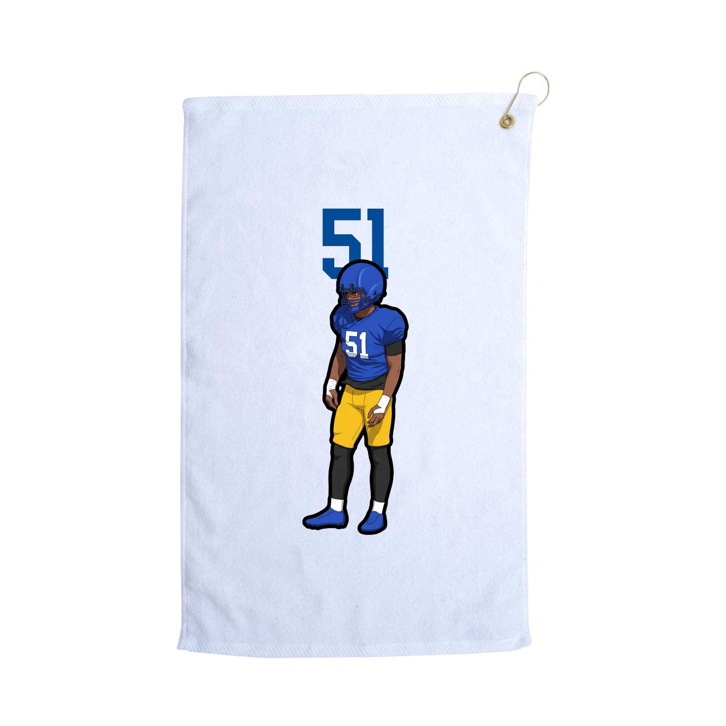 Golf Towel — Number Top in White