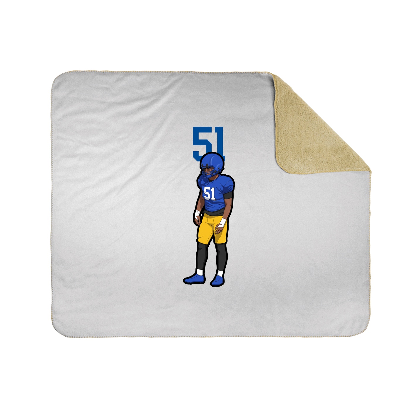 Throw Blanket — Number Top in White