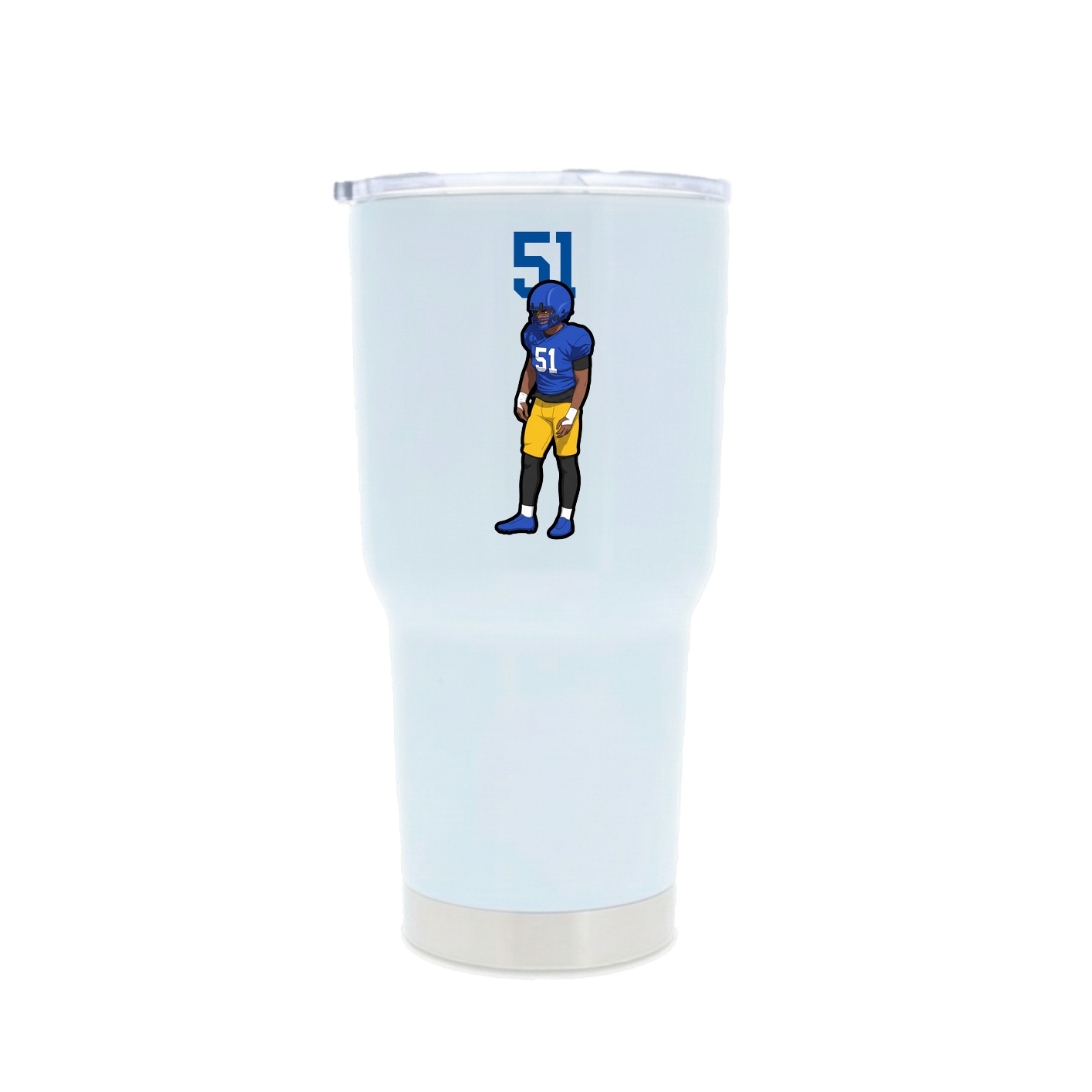 30oz Stainless Steel Tumbler — Number Top in White