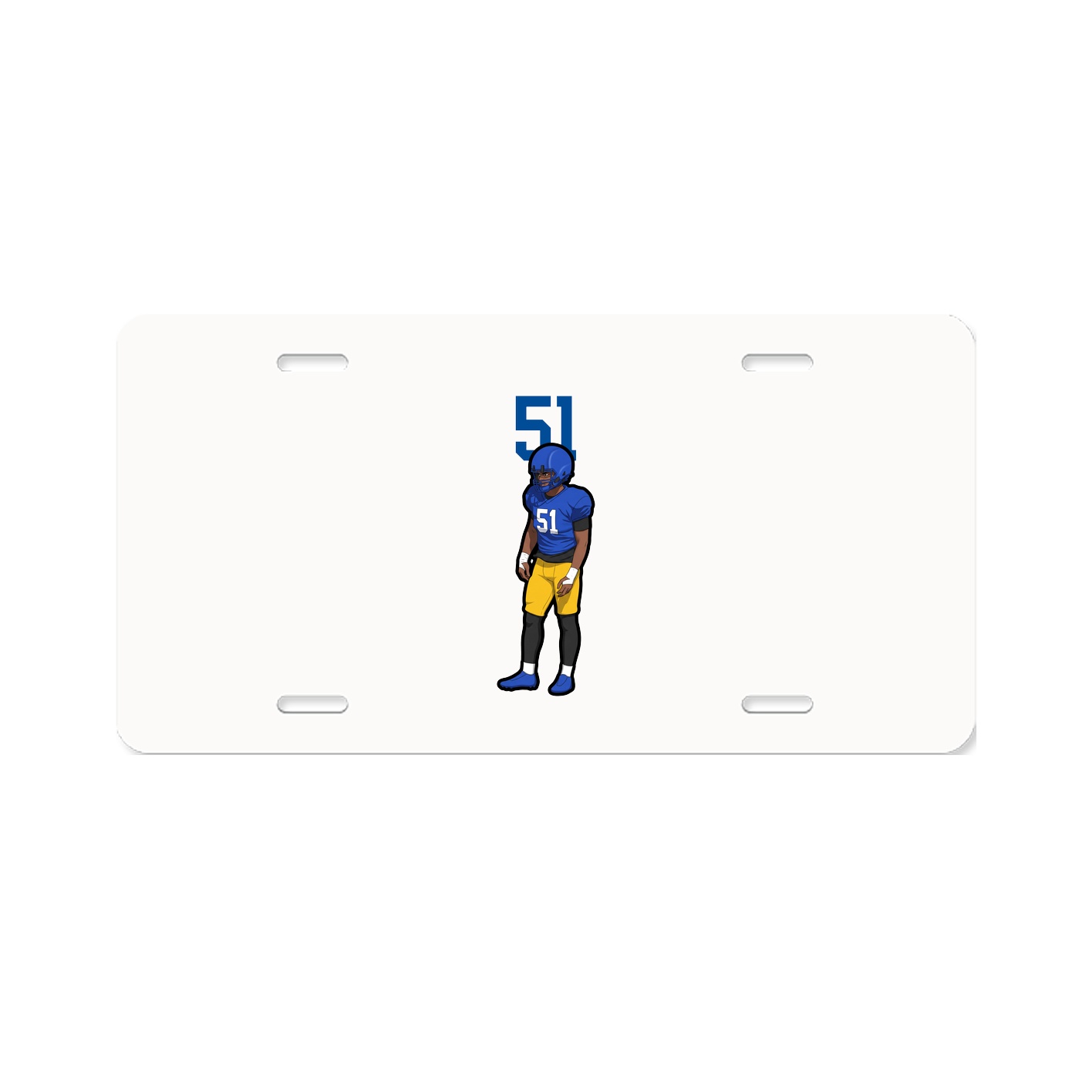 License Plate — Number Top in Classic