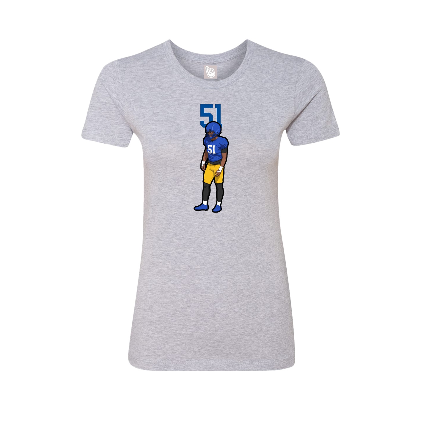 Womens Tee — Number Top in Grey