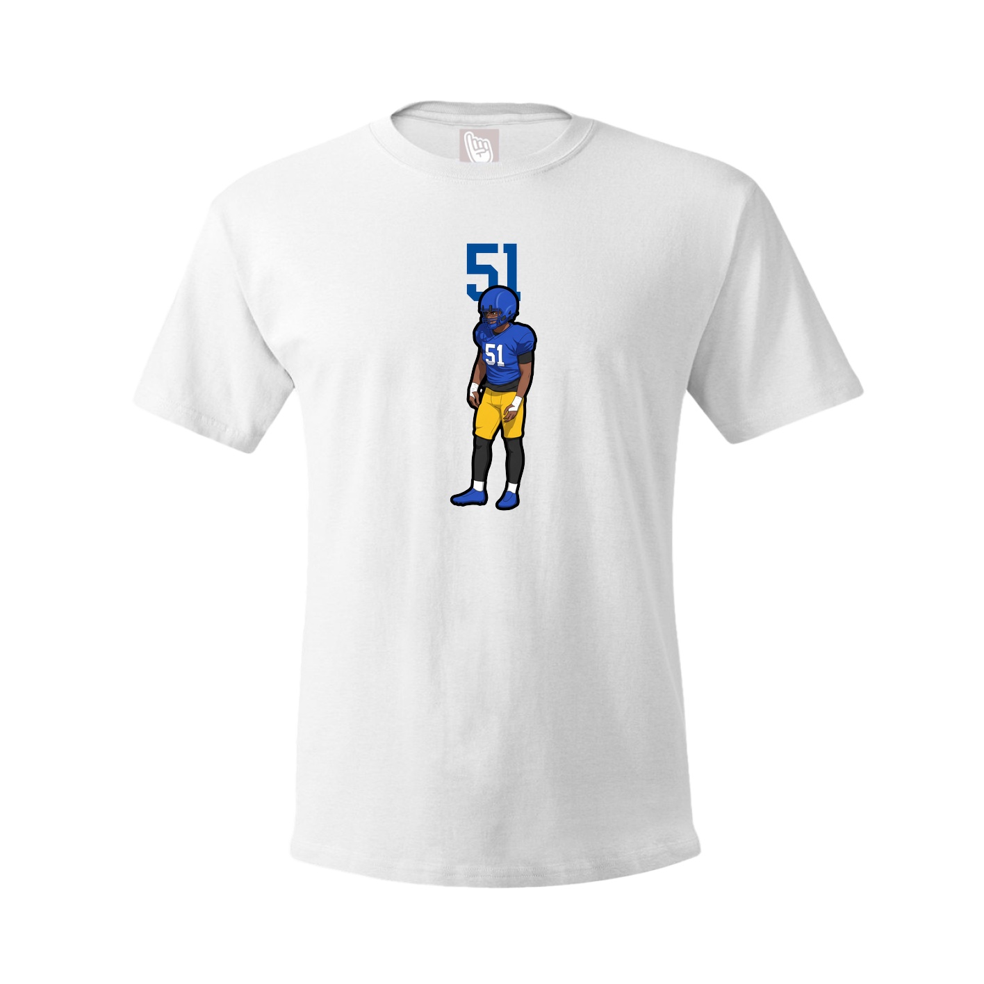 Youth Tee — Number Top in White