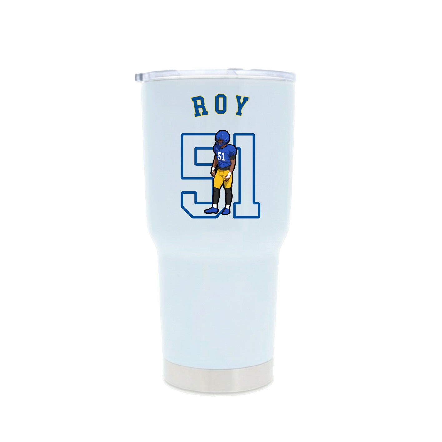 30oz Stainless Steel Tumbler — Shirsey Arch in White